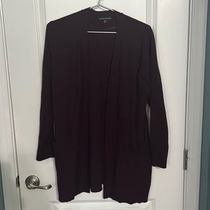 Deep purple open medium weight cardigan